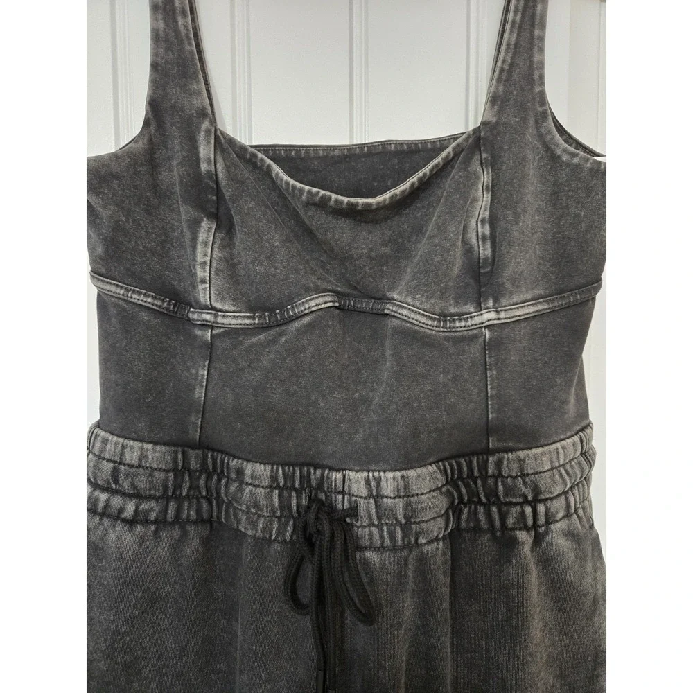 Free People Inbound Stretch Cotton Jumpsuit Washed Gray Size M NWOT $128